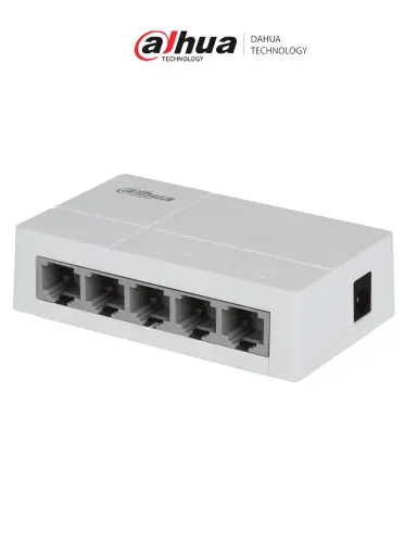 DAHUA DH-SF1005L - Switch para Escritorio 5 Puertos Fast Ethernet con velocidad de transmisión de 10/100